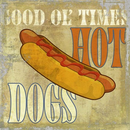 Framed Hot Dog Print