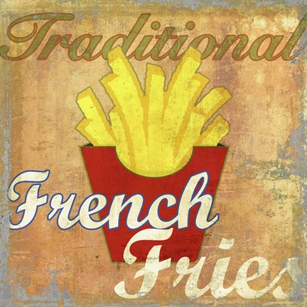 Framed French Fries Print