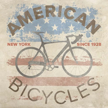 Framed American Bikes Print