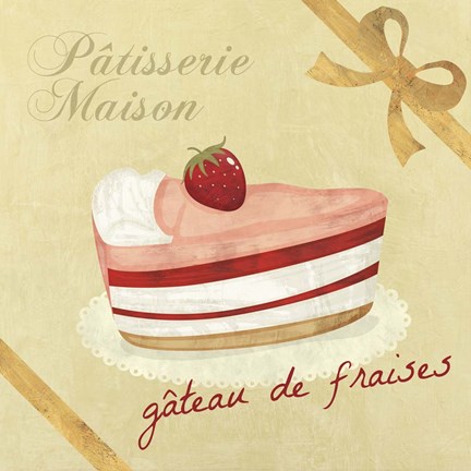 Framed Gateau de Fraises Print