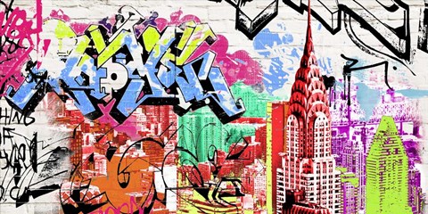 Framed Pop Manhattan Print