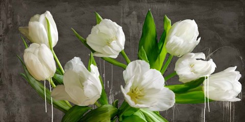 Framed Tulip Blackboard Print