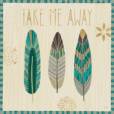 Framed Cool Feathers IV Print