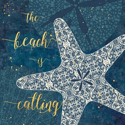 Framed Coastal Lace II Print