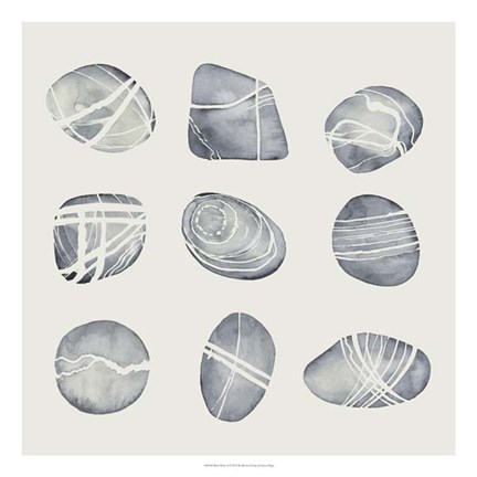 Framed River Worn II Print