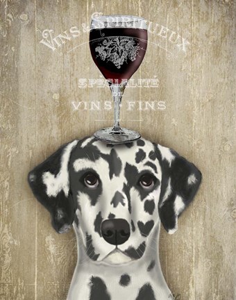 Framed Dog Au Vin Dalmatian Print