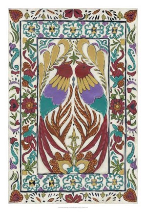 Framed Batik Embroidery IV Print