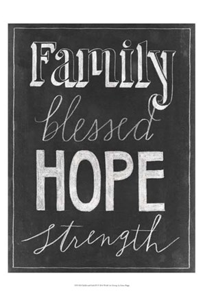 Framed Chalkboard Faith IV Print