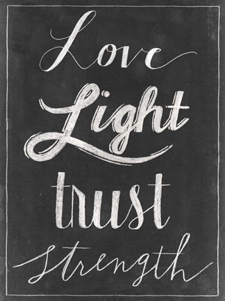 Framed Chalkboard Faith VI Print