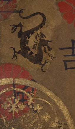 Framed Asian Shield I Print