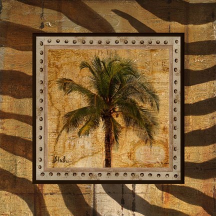 Framed Gold America I Print