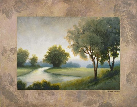 Framed Green Land II Print