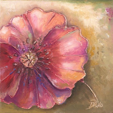 Framed Pink Accent I Print