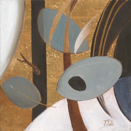 Framed Eco-Chic with Blue II Print