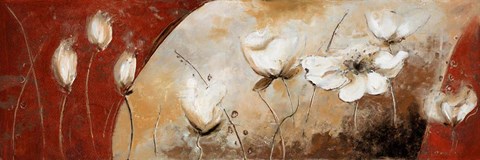 Framed Red Magic Garden II Print