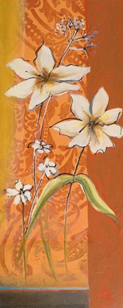 Framed Fancy Floral I Print