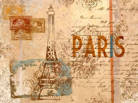 Framed Paris Postcard Print