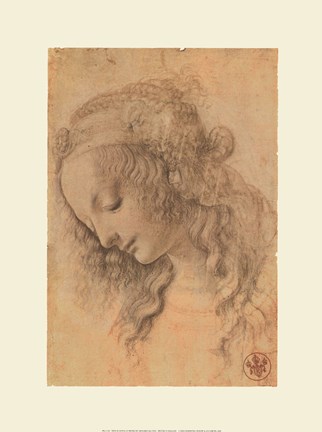 Framed Testa di Donna di Profilo Print