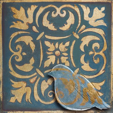 Framed Moroccan Bird I Print