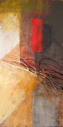 Framed Red on Black II Print