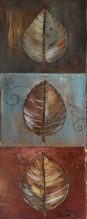 Framed New Leaf Panel I (Vertical) Print