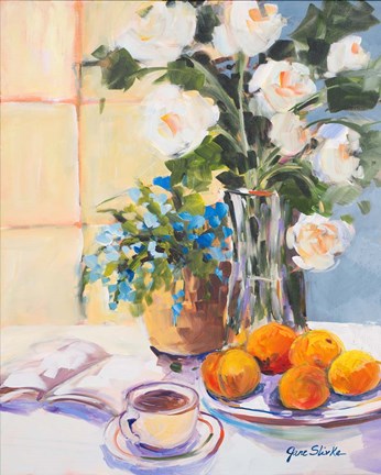 Framed Morning Rose I Print