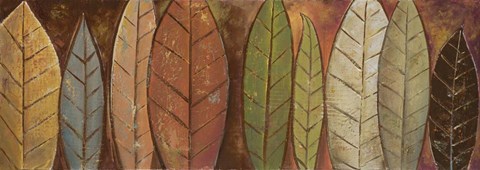 Framed Tall Leaves II Print