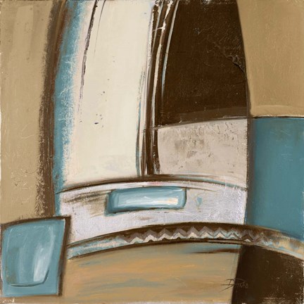 Framed Time Flies on Blue I Print