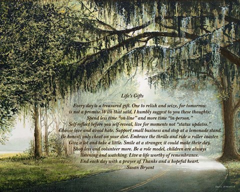 Framed Life&#39;s Gifts Print