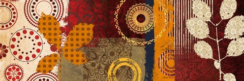 Framed Fall Leaf Panel I Print