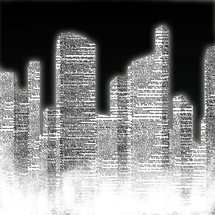 Framed Black and White City II Print