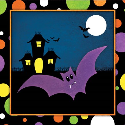 Framed Halloween Bat Print