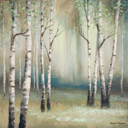 Framed Late September Birch I Print
