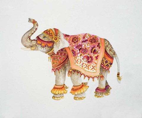 Framed Pink Elephant IIA Print