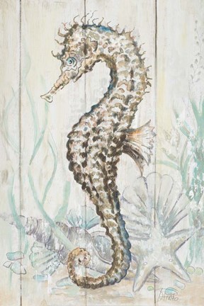 Framed Antique Sea Horse II Print