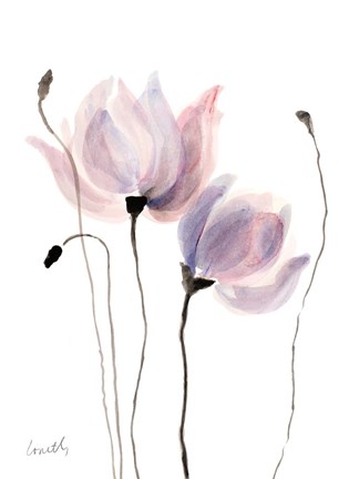 Framed Floral Sway I Print