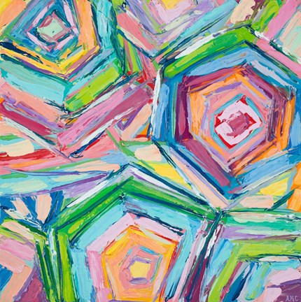 Framed Beach Umbrellas Print