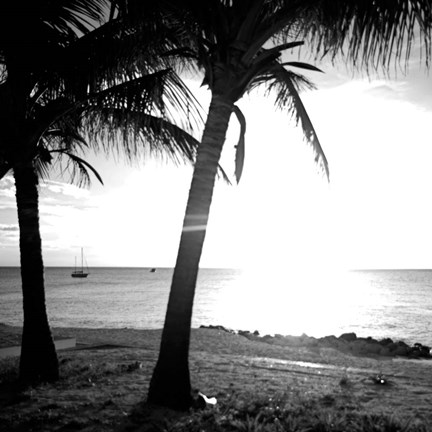 Framed BW Bimini Sunset II Print