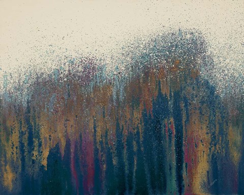 Framed Golden Dusk Woods Print