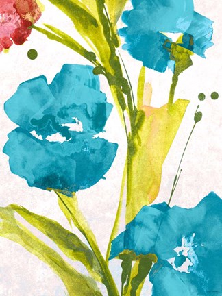 Framed Blue and Pink le Povat I Print