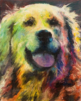 Framed Happy Companion I Print