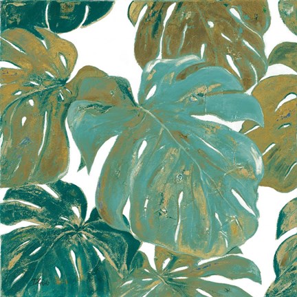 Framed Teal Touch I Print