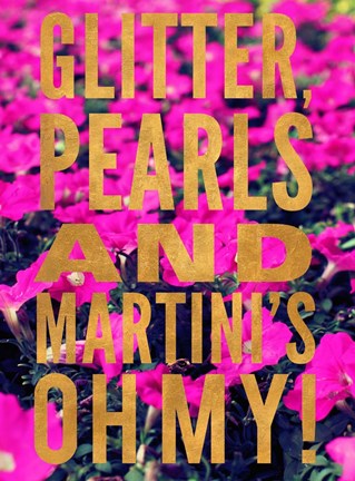 Framed Glittery Flower III Print