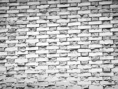 Framed Gray Bricks I Print