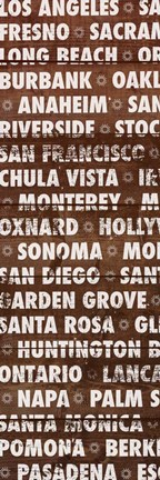 Framed California Wood Type Print