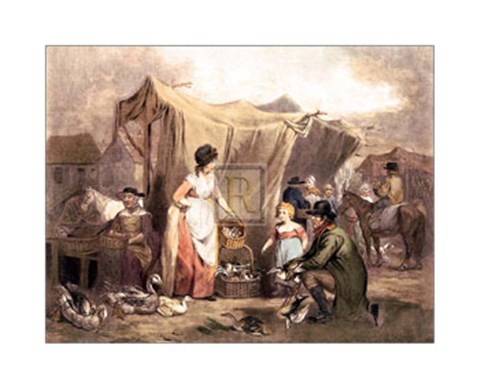 Framed Poultry Market Print