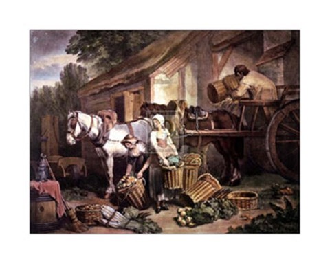 Framed Preparing for Market Print
