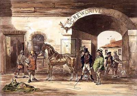 Framed Robert richard Scanland - Horse Dealing I 24x20 Print Print