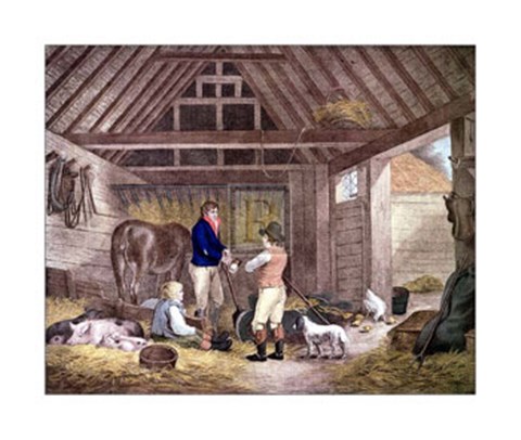 Framed Evening or the Post Boy&#39;s Return Print