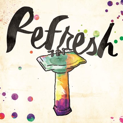 Framed Refresh Colorful Sink Print